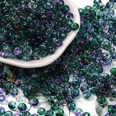 3/0 Baking Paint Transparent Colours Glass Round Beads SEED-L011-13A-07-1