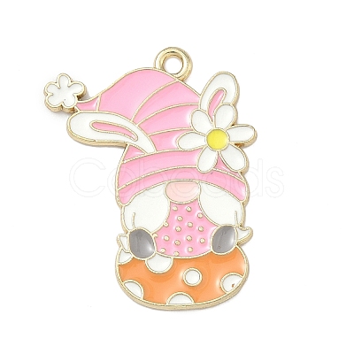 Easter Alloy Enamel Pendants ENAM-I082-02G-02-1