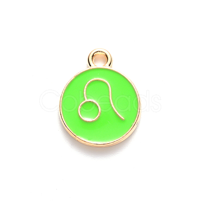 Alloy Enamel Pendants ENAM-S124-01B-06G-1