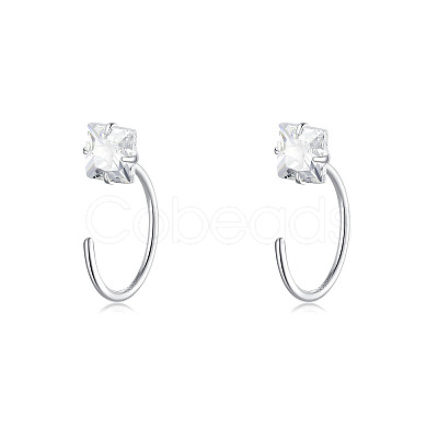 999 Fine Silver Stud Earrings FS-WG1D9DE-14-1