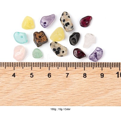 150G 10 Style Natural Gemstone Beads G-FS0002-17-1