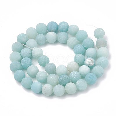 Natural Amazonite Beads Strands X-G-T106-189-1
