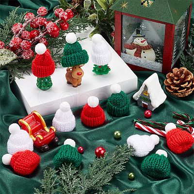 51Pcs 3 Colors Polyester Doll Woolen Hat DOLL-CP0001-02-1
