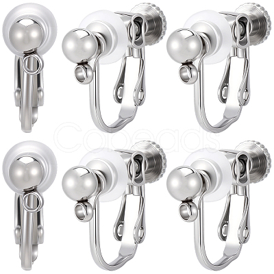 20Pcs 316 Stainless Steel Clip-on Earring Findings STAS-BBC0008-59P-1
