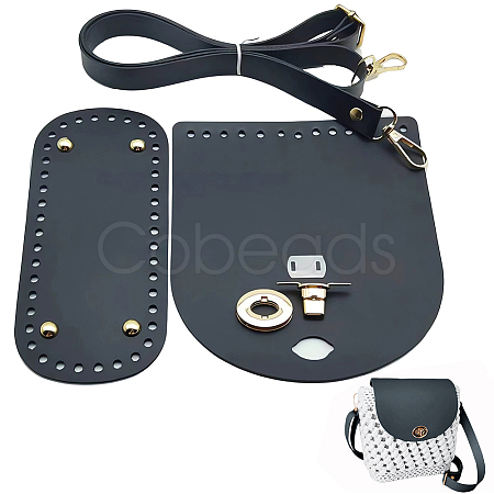 1 Bag Handmade PU Leather Crochet Shoulder Bag Accessories Kits DIY-CL0001-04A-1