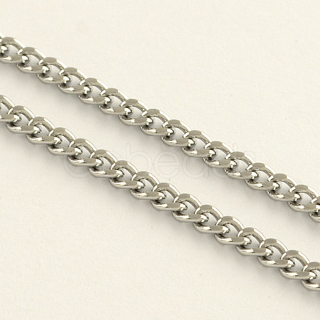 Tarnish Resistant 304 Stainless Steel Curb Chains CHS-R008-06-1