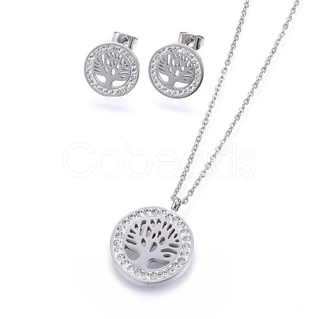 304 Stainless Steel Jewelry Sets SJEW-H143-04P-1