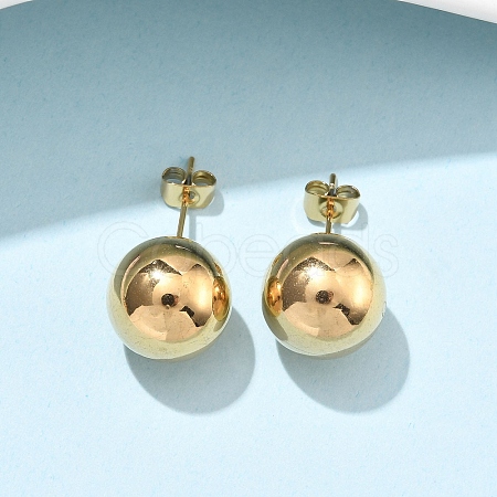 304 Stainless Steel Stud Earrings EJEW-U060-02C-G-1