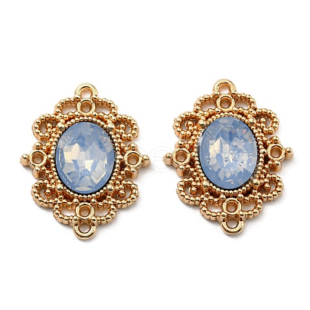 Golden Plated Alloy Oval Connector Charms LS-FIND-B022-02G-04-1