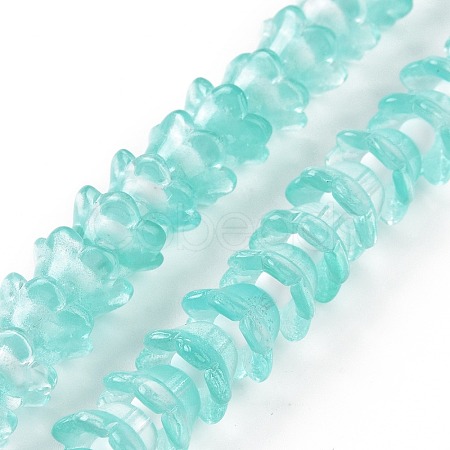 Transparent Glass Beads Strands LAMP-H061-01C-08-1