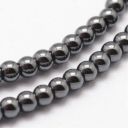 Grade AA Non-magnetic Synthetic Hematite Beads Strands G-P209-01-3mm-1