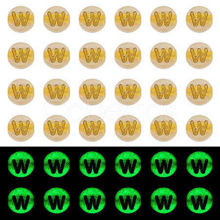 50G Luminous Transparent Acrylic Beads OACR-TAD0001-01W-1