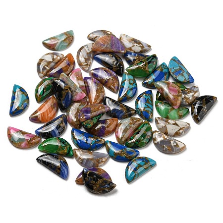 Imitation Jade Glass Cabochons X-FIND-C039-04-1