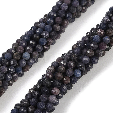 Natural Sapphire Beads Strands G-G204-A01-3.5mm-1