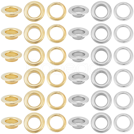200Pcs 2 Colors Iron Grommet Eyelet Findings IFIN-GF0001-59D-1