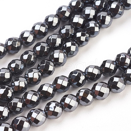 Non-Magnetic Synthetic Hematite Beads Strands HEMA-6D-1