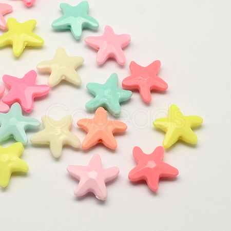 Opaque Acrylic Beads X-SACR-Q100-M059-1