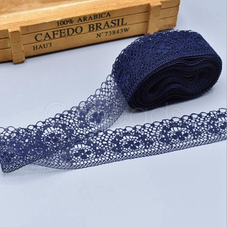 Non-Elastic Polyester Lace Trim Ribbon OCOR-WH0033-62F-1