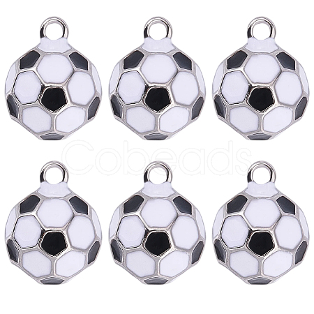 6Pcs Brass Enamel Charms KK-SC0007-75-1