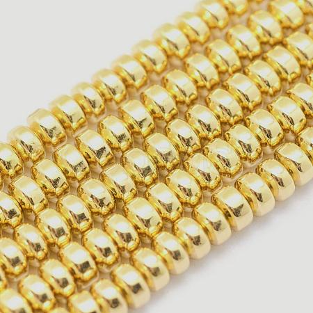 Electroplate Non-magnetic Synthetic Hematite Beads Strands G-L485-04A-G-1
