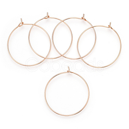 Long-Lasting Plated Brass Hoop Earrings Findings KK-K204-179LG-NF-1