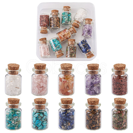 Glass Wishing Bottle Decorations STAS-CW0001-01-1