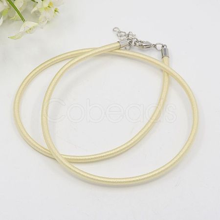 Silk Cord Necklaces Making NFS005-17-1