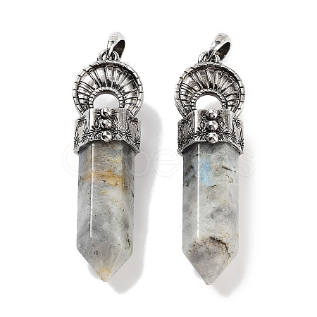 Natural Labradorite Pointed Big Pendants G-Q163-02AS-07-1