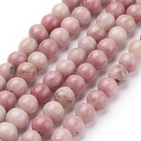 Natural Rhodonite Beads Strands X-G-G099-8mm-33-1