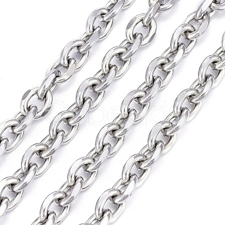 Tarnish Resistant 304 Stainless Steel Cable Chains CHS-P007-27P-05-1