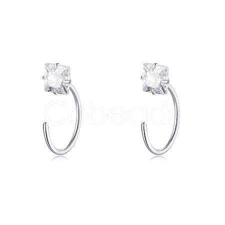 999 Fine Silver Stud Earrings FS-WG1D9DE-14-1