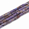 Synthetic Imperial Jasper Beads Strands, Dyed, Column, Blue Violet, 12~13x4~4.5mm, Hole: 1~1.2mm, about 30pcs/strand, 15.9 inch