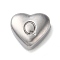 Non-Tarnish 201 Stainless Steel Beads, Stainless Steel Color, Heart, Letter Q, 7x8x3.5mm, Hole: 1.5mm