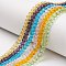 Glass Beads Strands, Faceted, Rondelle, Mixed Color, 6x5mm, Hole: 1mm, about 83~85pcs/strand, 38~39cm