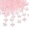 20Pcs Resin Beads, Clover, Pink, 7x7mm, Hole: 0.8mm