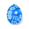 Handmade Millefiori Lampwork Beads, Teardrop, Dodger Blue, 18x13.5x4.5mm, Hole: 1~1.1mm