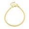 Polyester Cord Braided Bracelet Makings, with Stainless Steel Claw Lobster Clasps, Brass Findings, Long-Lasting Plated, Yellow, 7-3/8 inch(18.8cm)