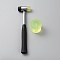 Iron with Plastic Safety Hammer, for Safety Eyes Installation, Platinum, 23.7x6.35x2.45cm