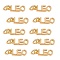 10Pcs Brass Pendants, with Jump Rings, Long-Lasting Plated, Constellation/Zodiac Sign, Golden, Leo, Leo: 4x12x1.5mm, Hole: 3mm