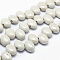 Handmade Eco-Friendly Porcelain Beads, Oval, White, 23.5~24x18~19x11~13mm, Hole: 3mm