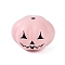 Halloween Theme Spray Painted Alloy Beads, Lead Free & Cadmium Free, Pumpkin, Pink, 12x12x9.5mm, Hole: 1.2mm