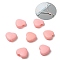 Heart PVC Plastic Cord Lock for Mouth Cover, Anti Slip Cord Buckles, Rope Adjuster, Pink, 9.5x10x3.5mm, Hole: 2x4mm