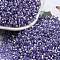 Glass Seed Beads, Silver Lined, Cylinder, Lilac, 2.5x1.6mm, Hole: 1mm, about 58967pcs/pound