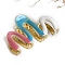 Alloy Enamel Claw Hair Clips, Hair Accessories for Women & Girls, Turquoise, 1mm