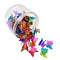 Kids Hair Accessories, Plastic Claw Hair Clips, Butterfly, Mixed Color, 16~18x18~19x19~21mm, 50pcs/box