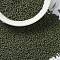 MIYUKI Round Rocailles Beads, Japanese Seed Beads, 15/0, (RR2318) Matte Opaque Olive, 1.5mm, Hole: 0.7mm, about 27777pcs/50g