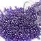 TOHO Round Seed Beads, Japanese Seed Beads, (252) Inside Color Aqua/Purple Lined, 8/0, 3mm, Hole: 1mm, about 222pcs/10g