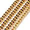 Two Tone Handmade Brass Curb Chains, with Enamel and Spool, Unwelded, Long-Lasting Plated, Real 18K Gold Plated, Black, 6x5x1.2mm, about 32.8 Feet(10m)/roll