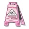 Caution Mark Acrylic Pendants, Trapezoid, 44x35x2mm, Hole: 2mm