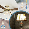 10Pcs 5 Styles Alloy Enamel Charms Ceiling Fan Pull Chain Extenders HJEW-HY00035-5